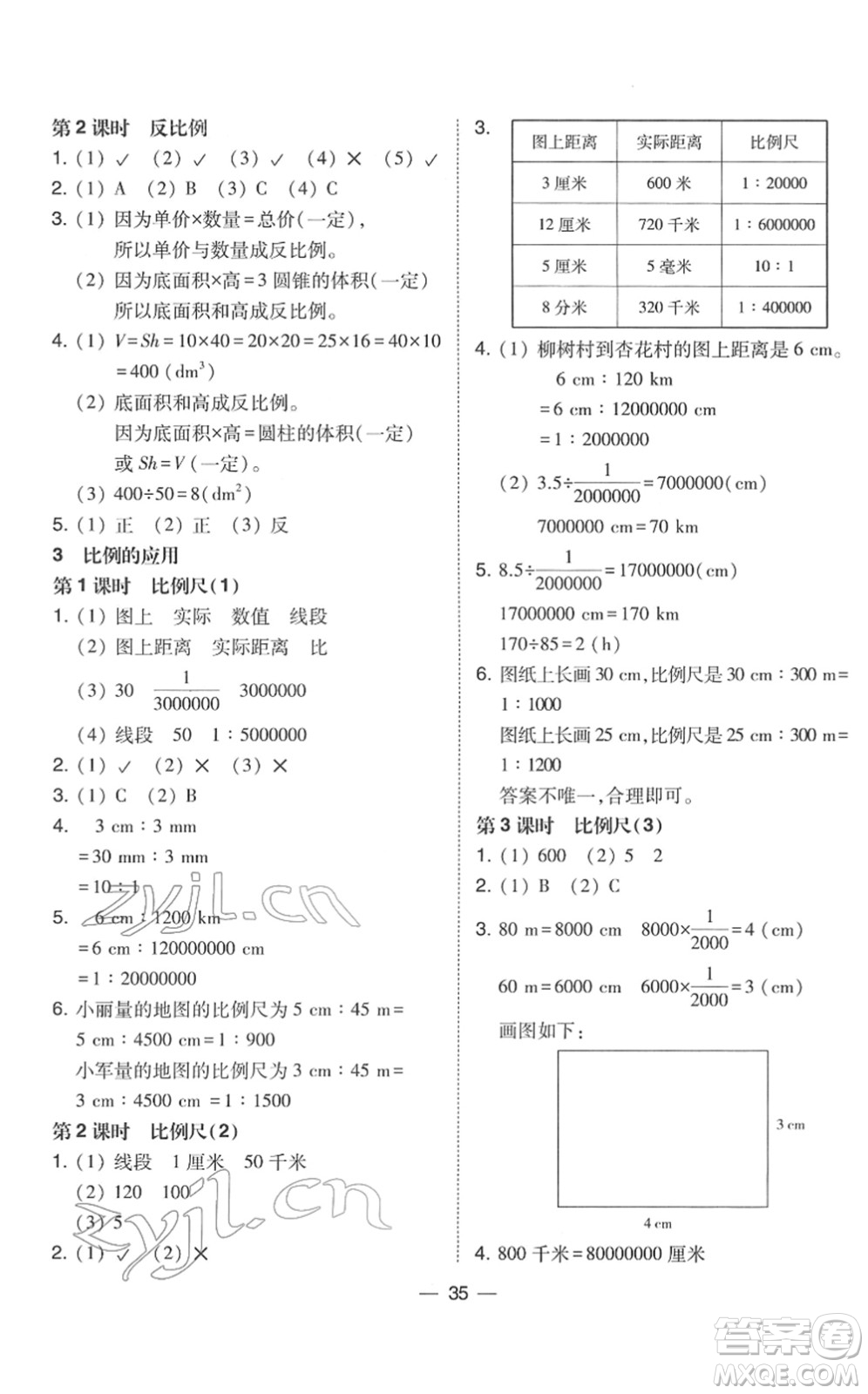 東北師范大學(xué)出版社2022北大綠卡課時同步訓(xùn)練六年級數(shù)學(xué)下冊人教版答案