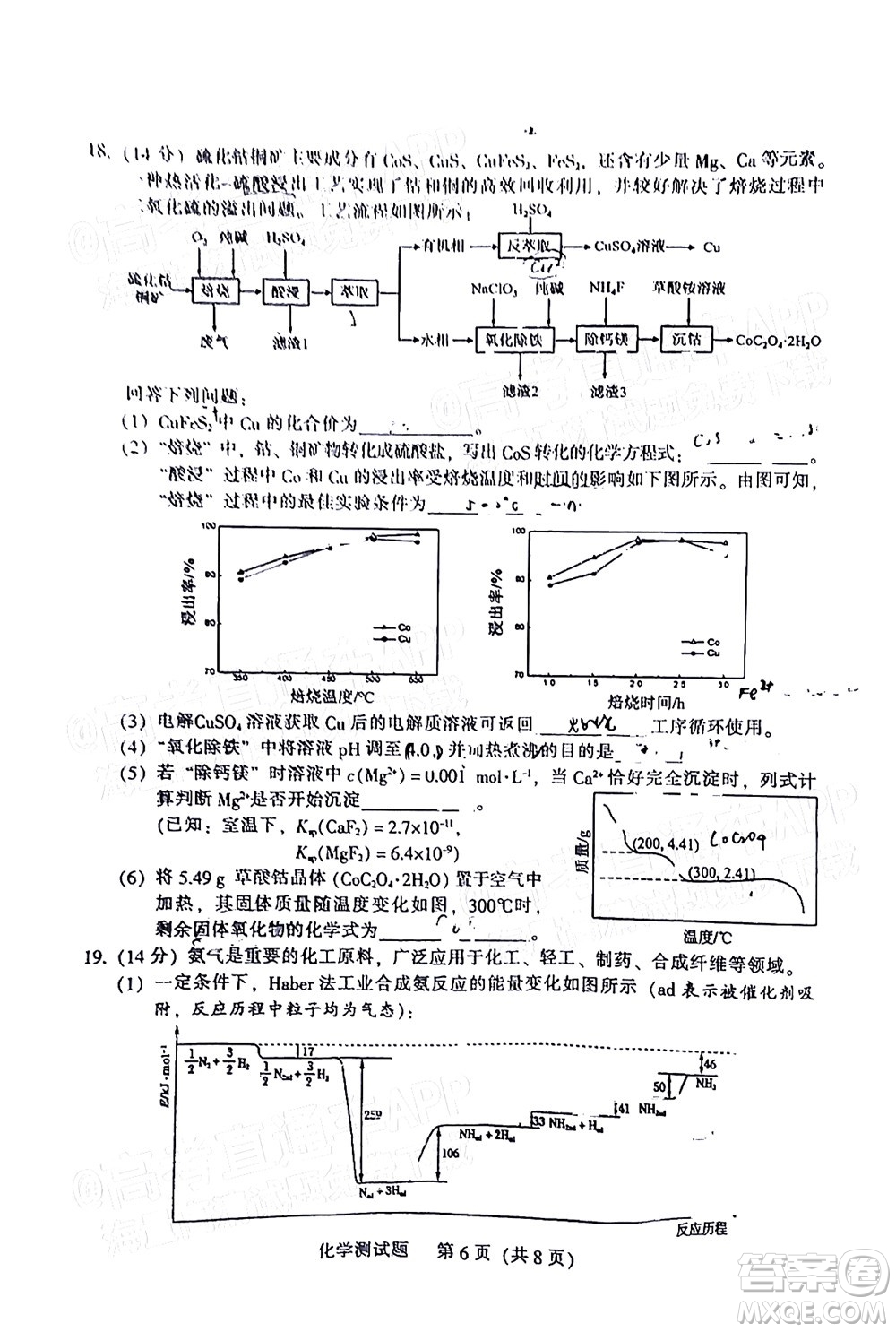 韶關(guān)市2022屆高三綜合測試二化學(xué)試題及答案