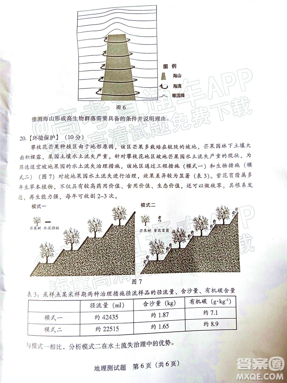 韶關(guān)市2022屆高三綜合測試二地理試題及答案