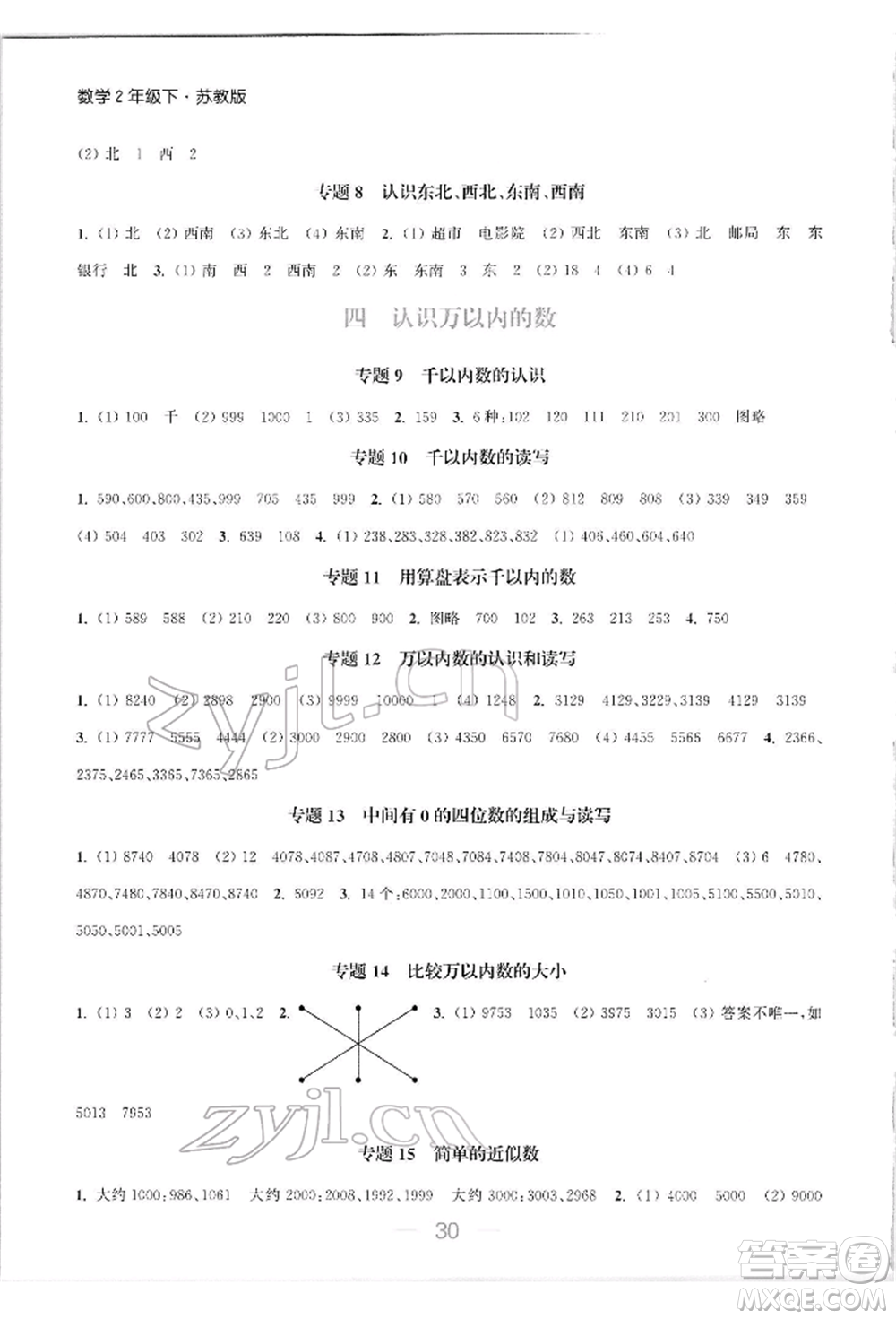 北方婦女兒童出版社2022金色課堂課時(shí)作業(yè)本二年級(jí)數(shù)學(xué)下冊(cè)江蘇版提優(yōu)版參考答案