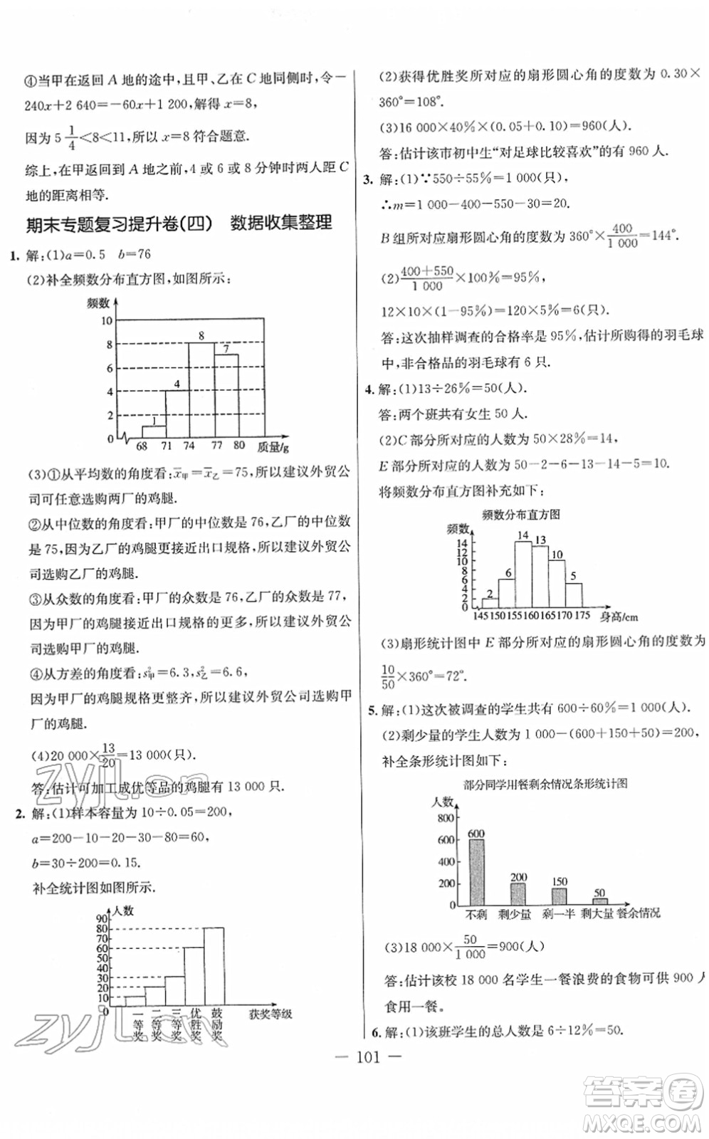 吉林教育出版社2022創(chuàng)新思維全程備考金題一卷通八年級(jí)數(shù)學(xué)下冊(cè)JJ冀教版答案