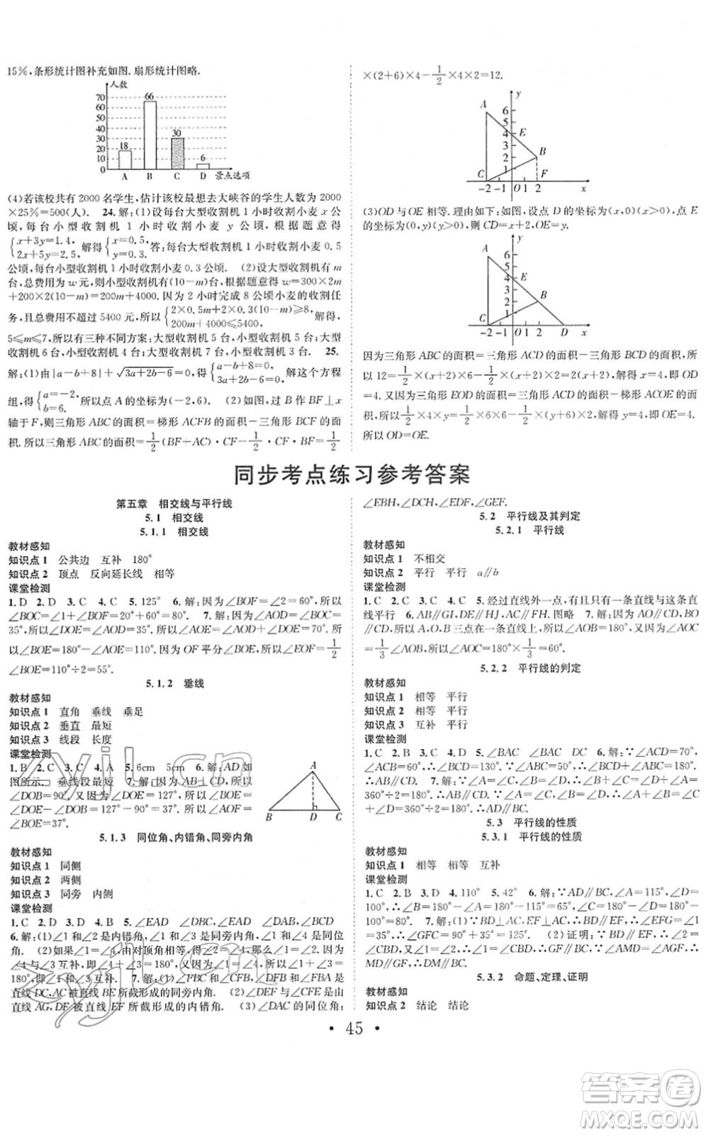 合肥工業(yè)大學(xué)出版社2022七天學(xué)案學(xué)練考七年級數(shù)學(xué)下冊RJ人教版答案