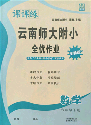 云南教育出版社2022課課練云南師大附小全優(yōu)作業(yè)六年級下冊數學人教版參考答案