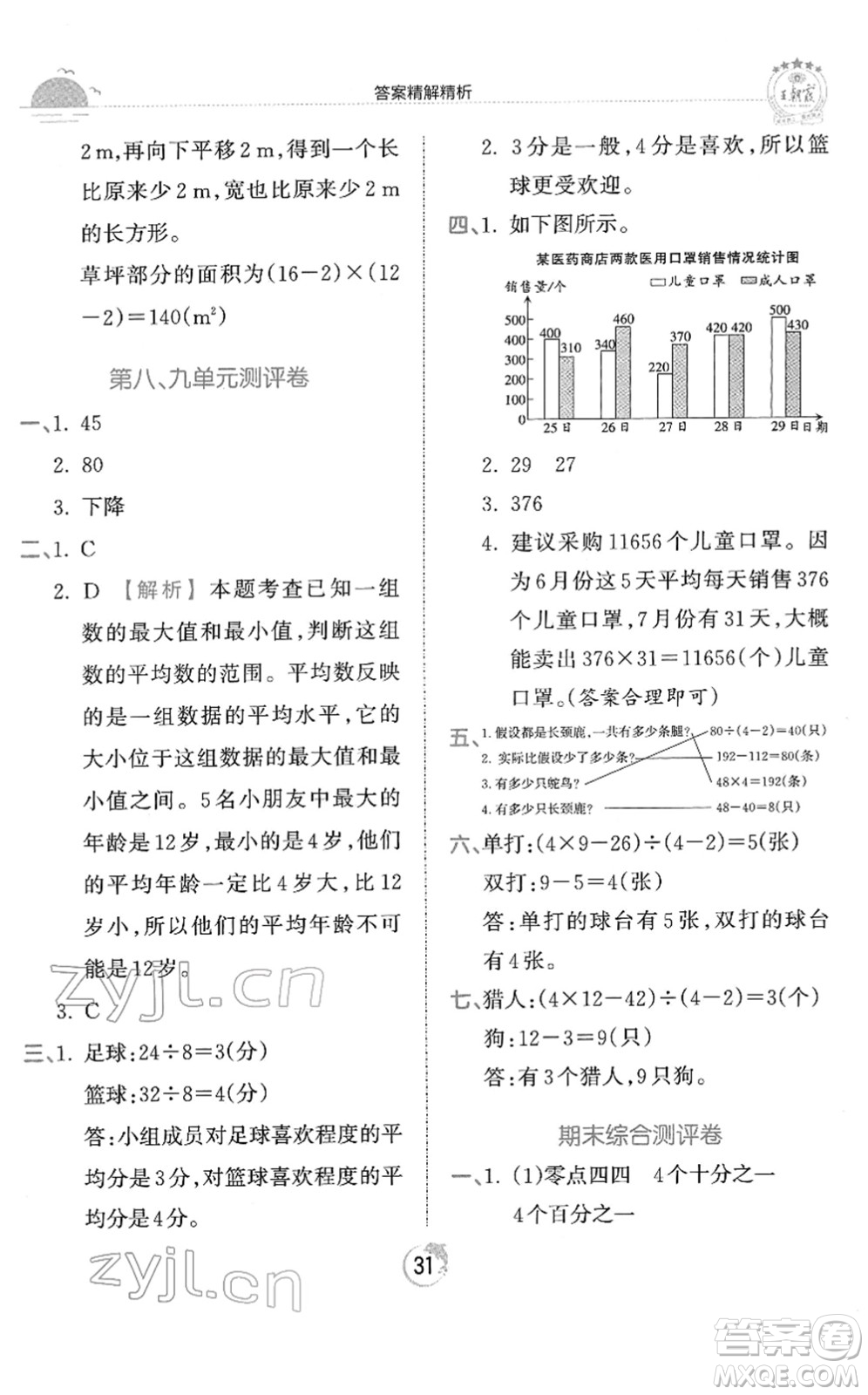 江西人民出版社2022王朝霞德才兼?zhèn)渥鳂I(yè)創(chuàng)新設(shè)計四年級數(shù)學(xué)下冊RJ人教版答案