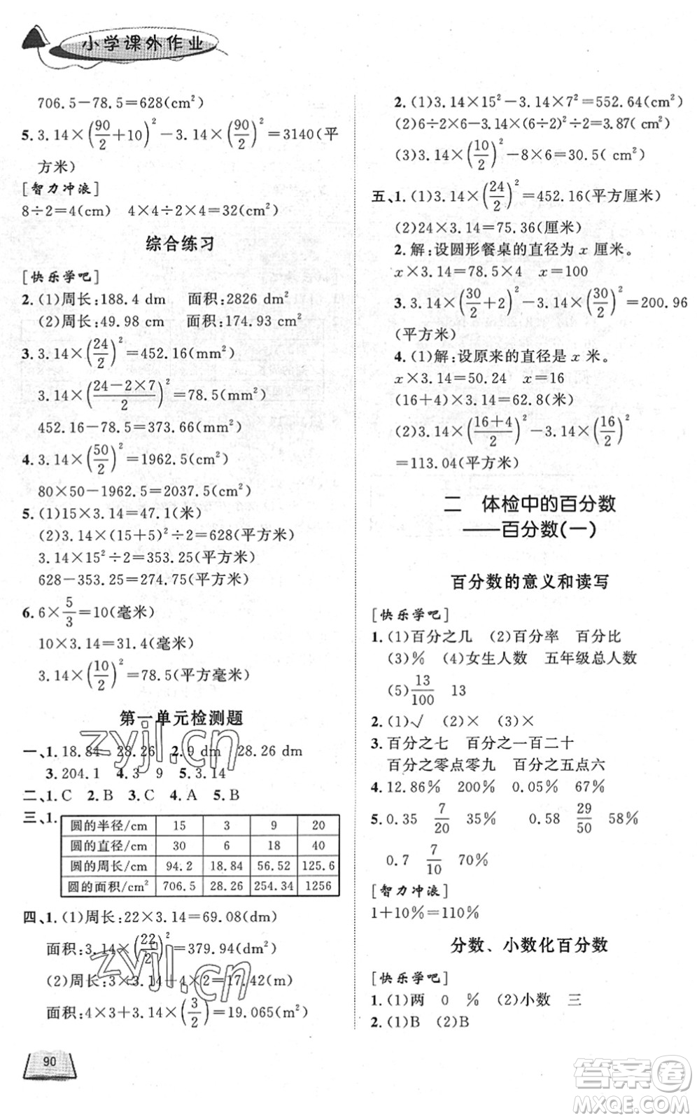 濟(jì)南出版社2022小學(xué)課外作業(yè)五年級(jí)數(shù)學(xué)下冊(cè)青島版DY東營(yíng)專(zhuān)版答案