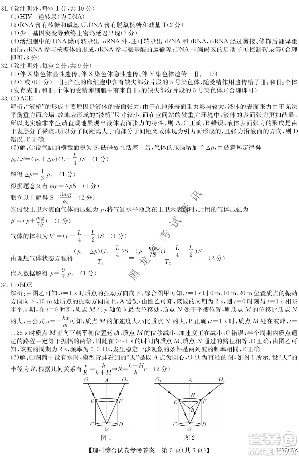 2022齊齊哈爾市高三第三次模擬考試?yán)砜凭C合試題及答案