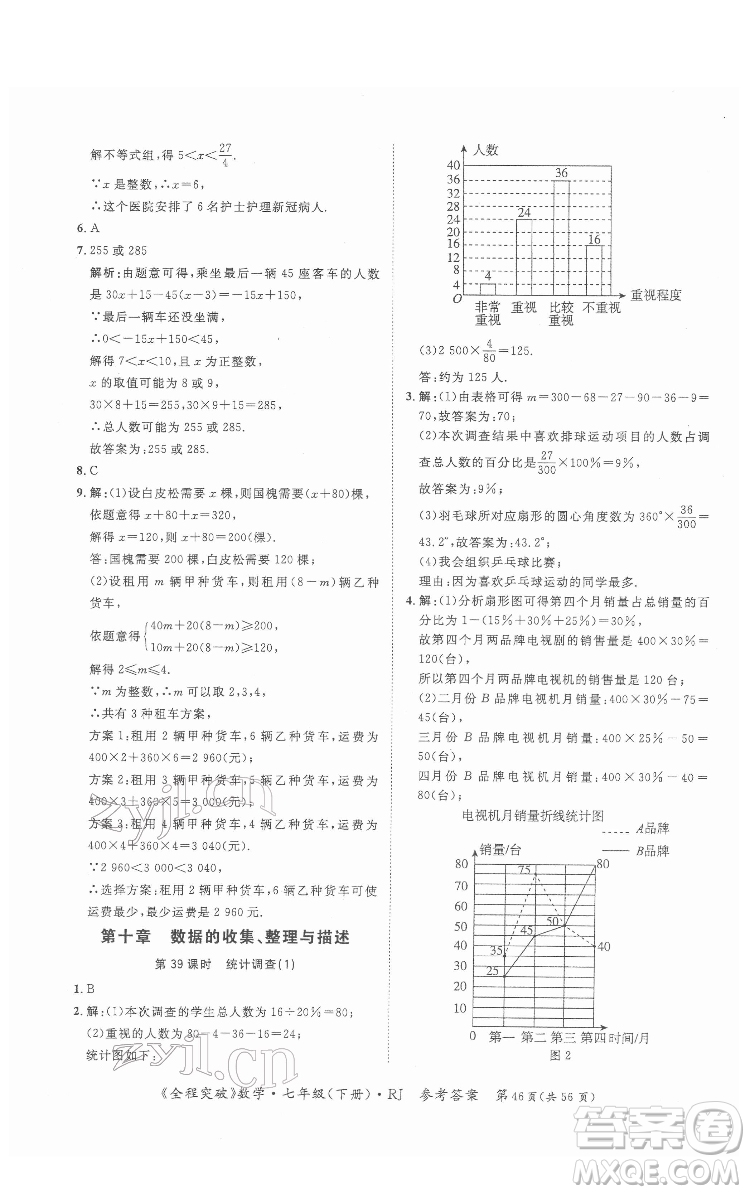 延邊大學(xué)出版社2022全程突破七年級(jí)下冊(cè)數(shù)學(xué)人教版答案