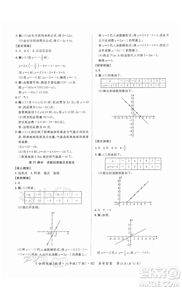 延邊大學出版社2022全程突破八年級下冊數(shù)學人教版答案