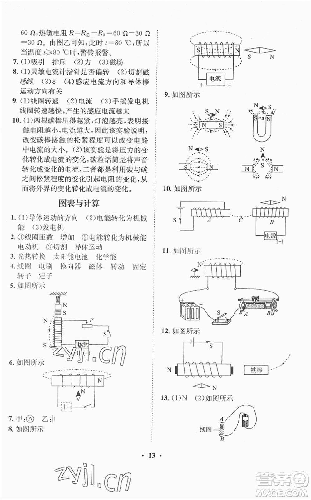 山東畫報(bào)出版社2022一課三練單元測試九年級物理下冊HK滬科版答案