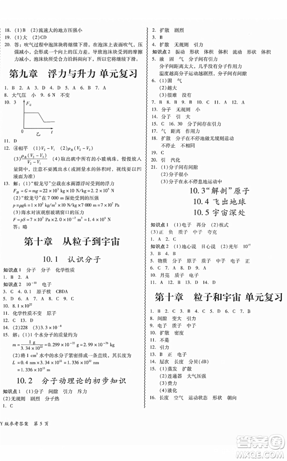 華南理工大學(xué)出版社2022零障礙導(dǎo)教導(dǎo)學(xué)案八年級(jí)物理下冊(cè)HYWL滬粵版答案