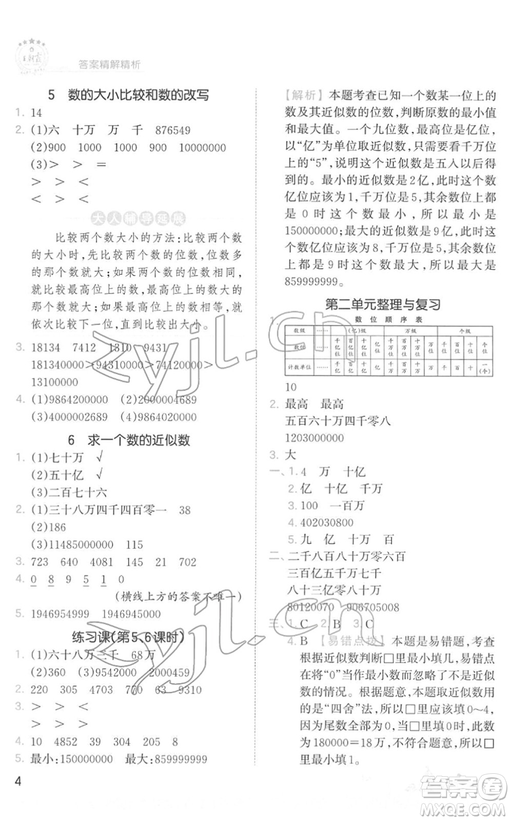 江西人民出版社2022王朝霞創(chuàng)維新課堂同步優(yōu)化訓練四年級數(shù)學下冊SJ蘇教版答案