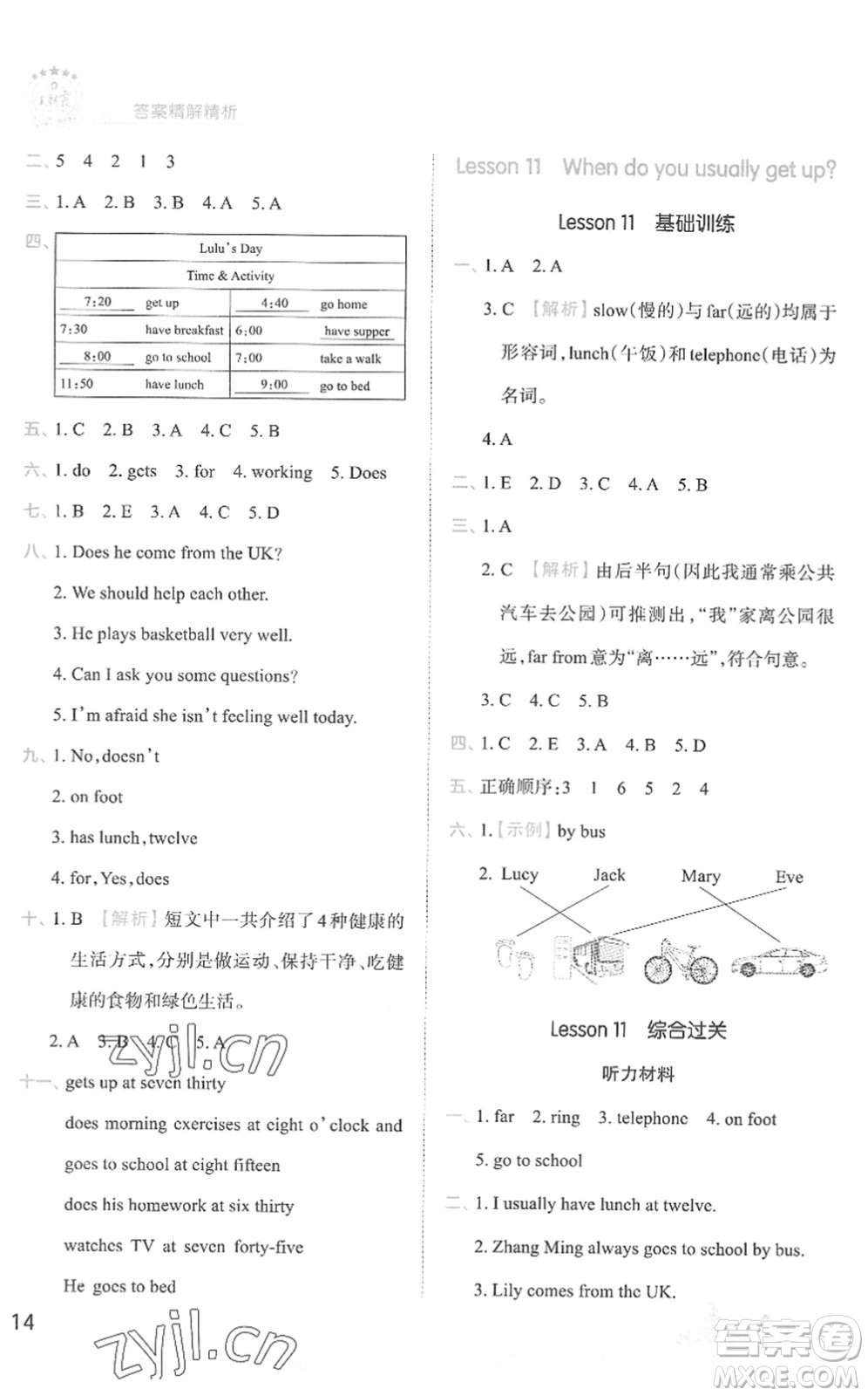 江西人民出版社2022王朝霞創(chuàng)維新課堂同步優(yōu)化訓練五年級英語下冊KP科普版答案