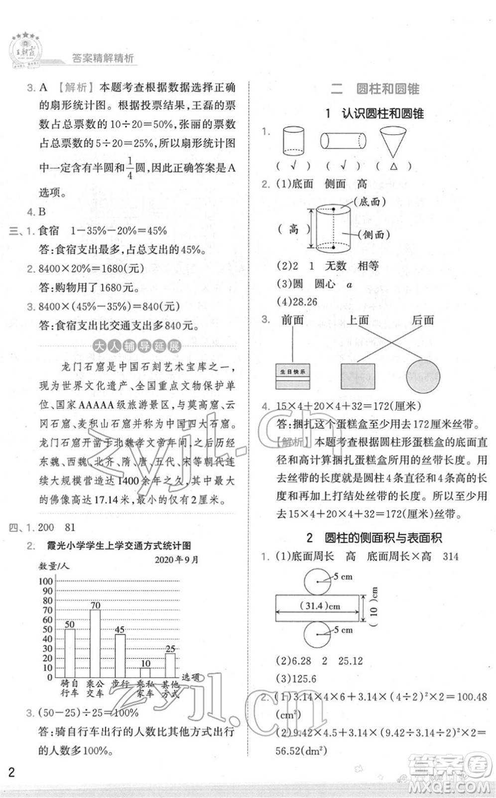 江西人民出版社2022王朝霞創(chuàng)維新課堂同步優(yōu)化訓(xùn)練六年級(jí)數(shù)學(xué)下冊(cè)SJ蘇教版答案