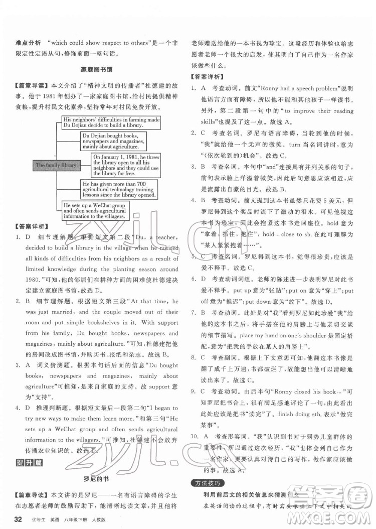 陽光出版社2022練就優(yōu)等生八年級英語下冊RJ人教版答案