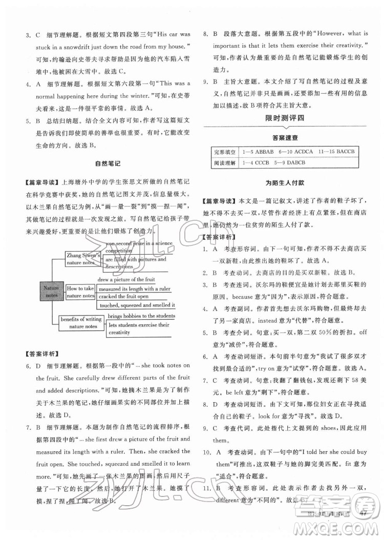 陽光出版社2022練就優(yōu)等生八年級英語下冊RJ人教版答案