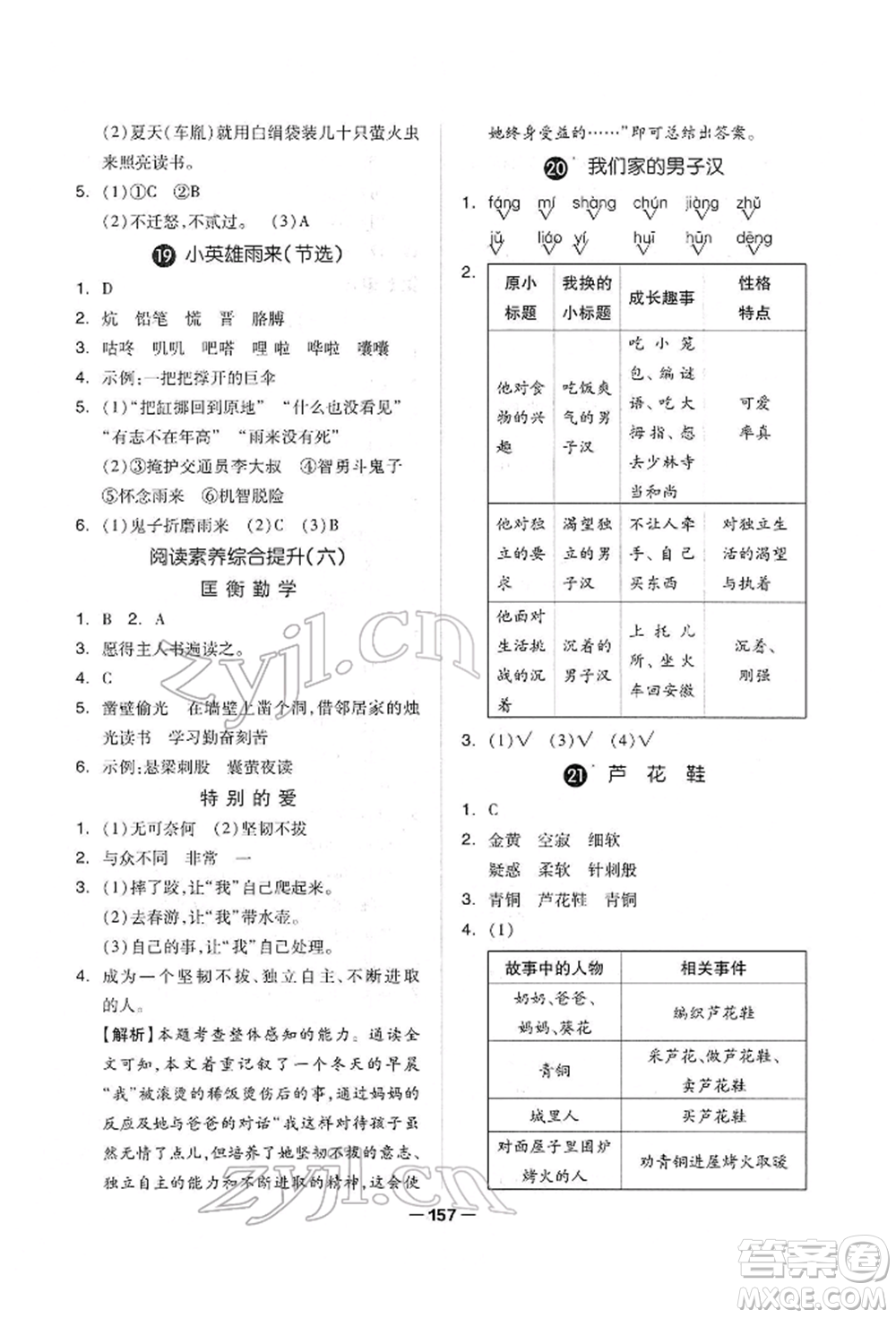 山東科學技術(shù)出版社2022新思維伴你學單元達標測試卷四年級下冊語文人教版參考答案