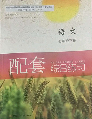 甘肅少年兒童出版社2022配套綜合練習語文七年級下冊人教版答案