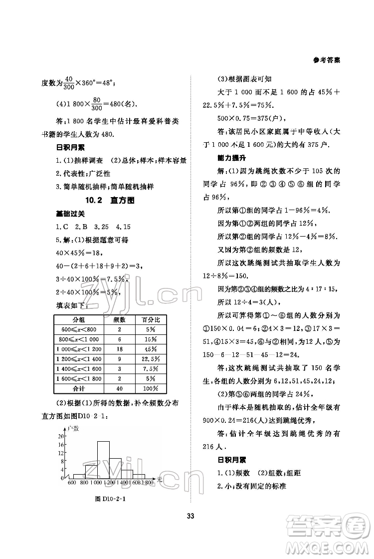 北京師范大學(xué)出版社2022數(shù)學(xué)配套綜合練習(xí)七年級下冊人教版答案