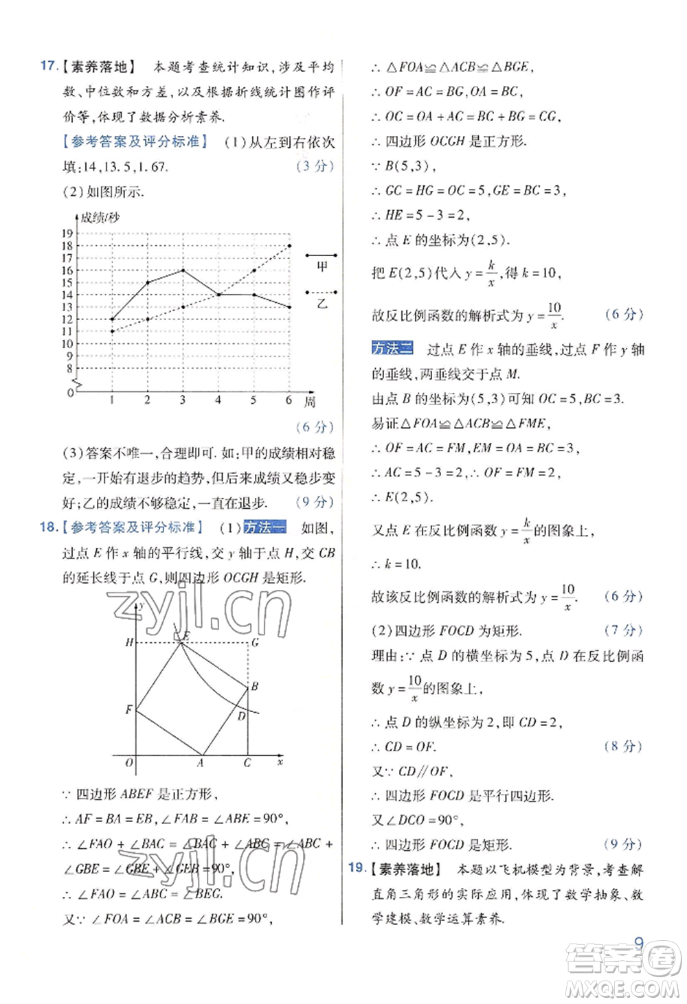 延邊教育出版社2022金考卷百校聯(lián)盟中考信息卷數(shù)學(xué)通用版河南專版參考答案