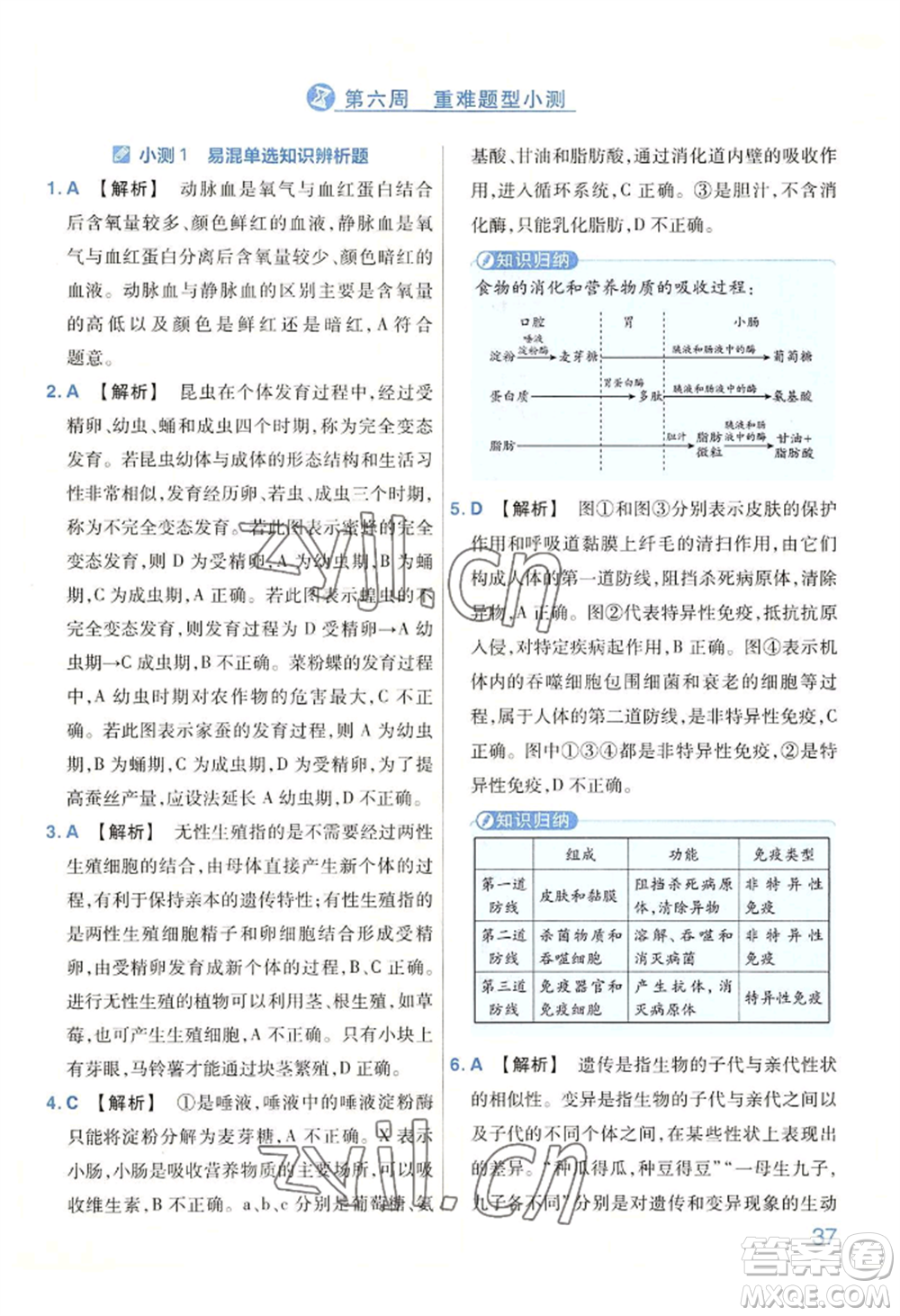 延邊教育出版社2022金考卷百校聯(lián)盟中考信息卷生物學(xué)通用版河南專版參考答案