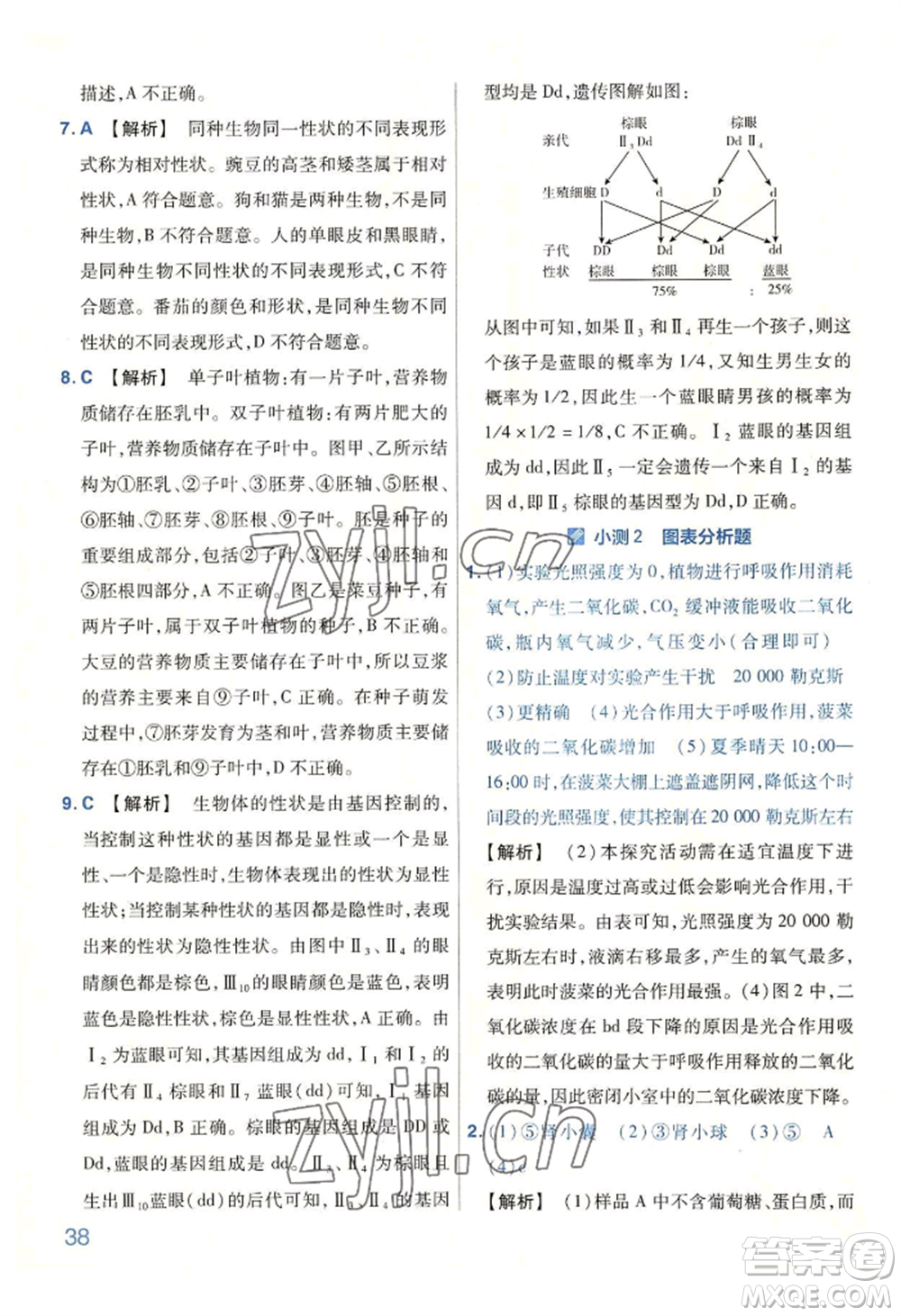 延邊教育出版社2022金考卷百校聯(lián)盟中考信息卷生物學(xué)通用版河南專版參考答案