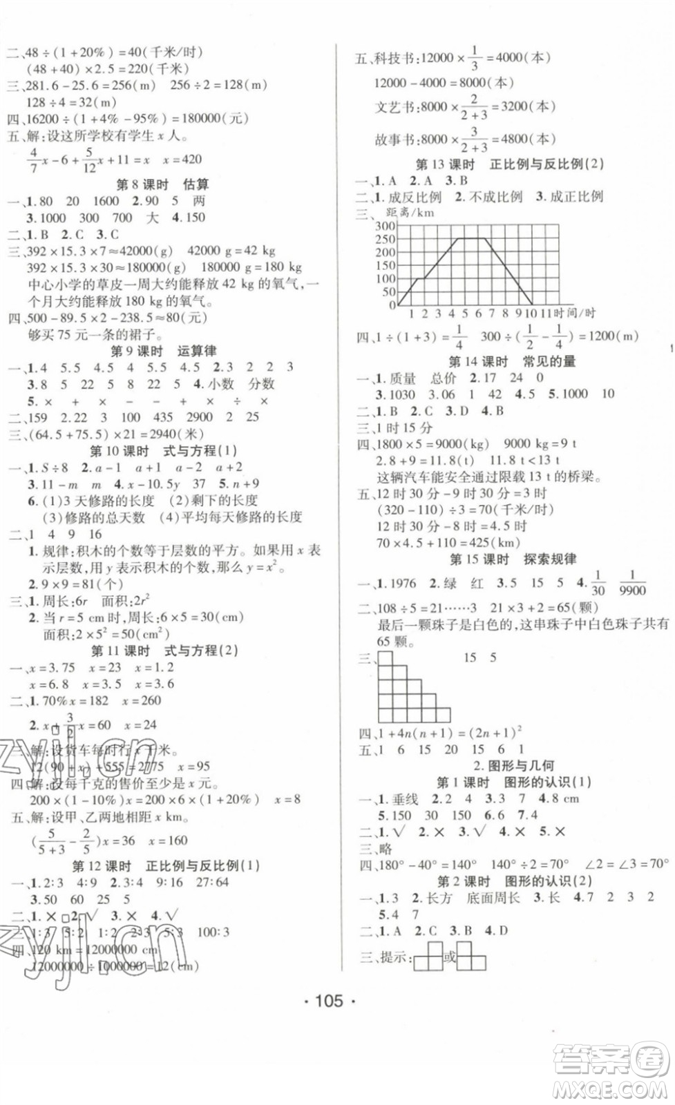 陽光出版社2022自主課堂六年級(jí)數(shù)學(xué)下冊(cè)BS北師版答案