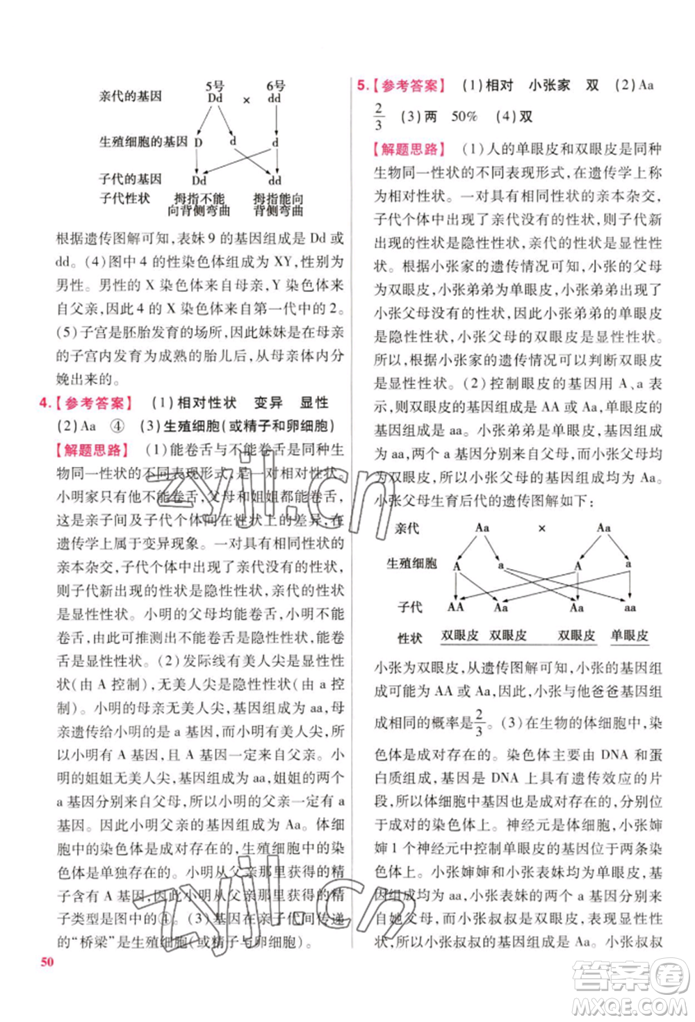 延邊教育出版社2022金考卷百校聯(lián)盟中考信息卷生物學(xué)通用版江西專版參考答案