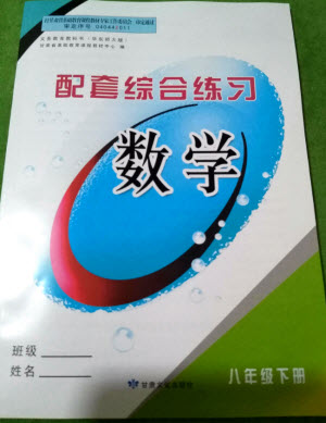 甘肅文化出版社2022配套綜合練習(xí)數(shù)學(xué)八年級下冊華東師大版答案