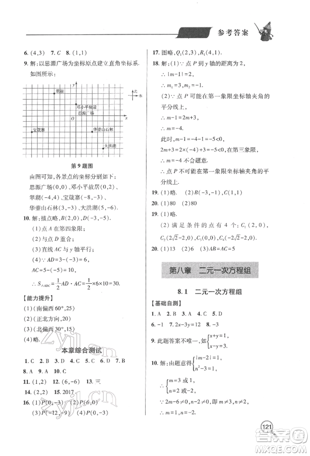 青島出版社2022新課堂同步學(xué)習(xí)與探究七年級(jí)下冊(cè)數(shù)學(xué)人教版金鄉(xiāng)專版參考答案