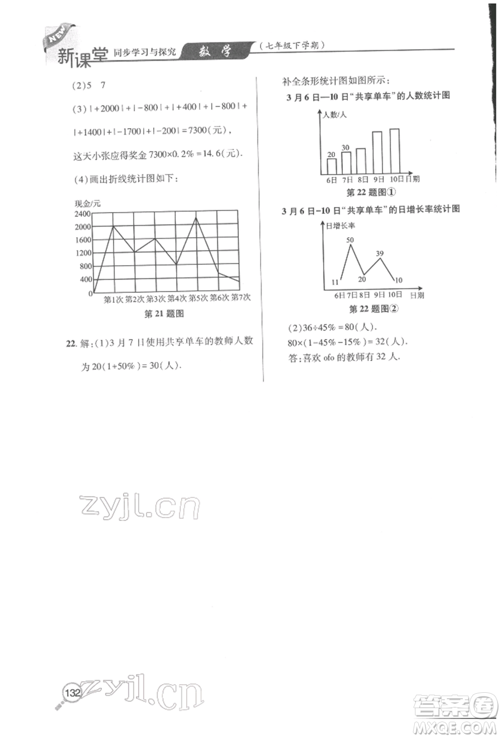 青島出版社2022新課堂同步學(xué)習(xí)與探究七年級(jí)下冊(cè)數(shù)學(xué)人教版金鄉(xiāng)專版參考答案