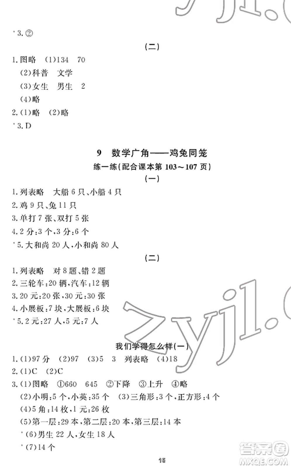 寧波出版社2022學(xué)習(xí)方法指導(dǎo)叢書四年級數(shù)學(xué)下冊人教版答案