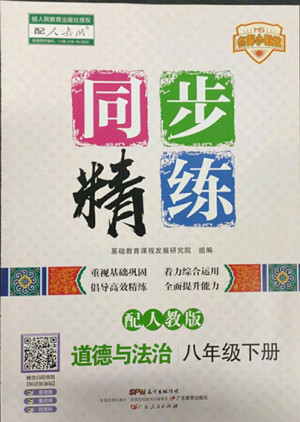 廣東人民出版社2022同步精練道德與法治八年級(jí)下冊人教版答案