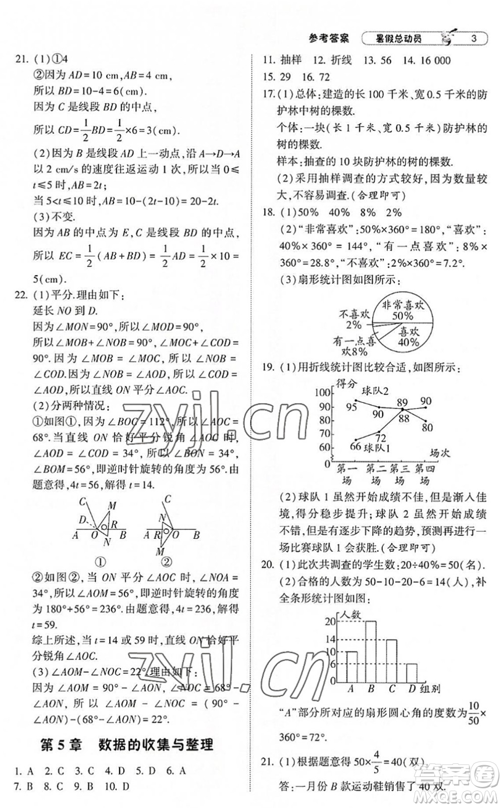 寧夏人民教育出版社2022經(jīng)綸學(xué)典暑假總動(dòng)員七年級(jí)數(shù)學(xué)滬科版答案