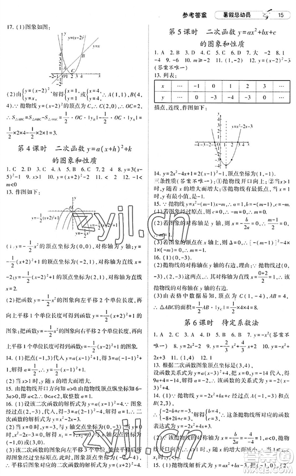 寧夏人民教育出版社2022經(jīng)綸學(xué)典暑假總動(dòng)員八年級(jí)數(shù)學(xué)滬科版答案