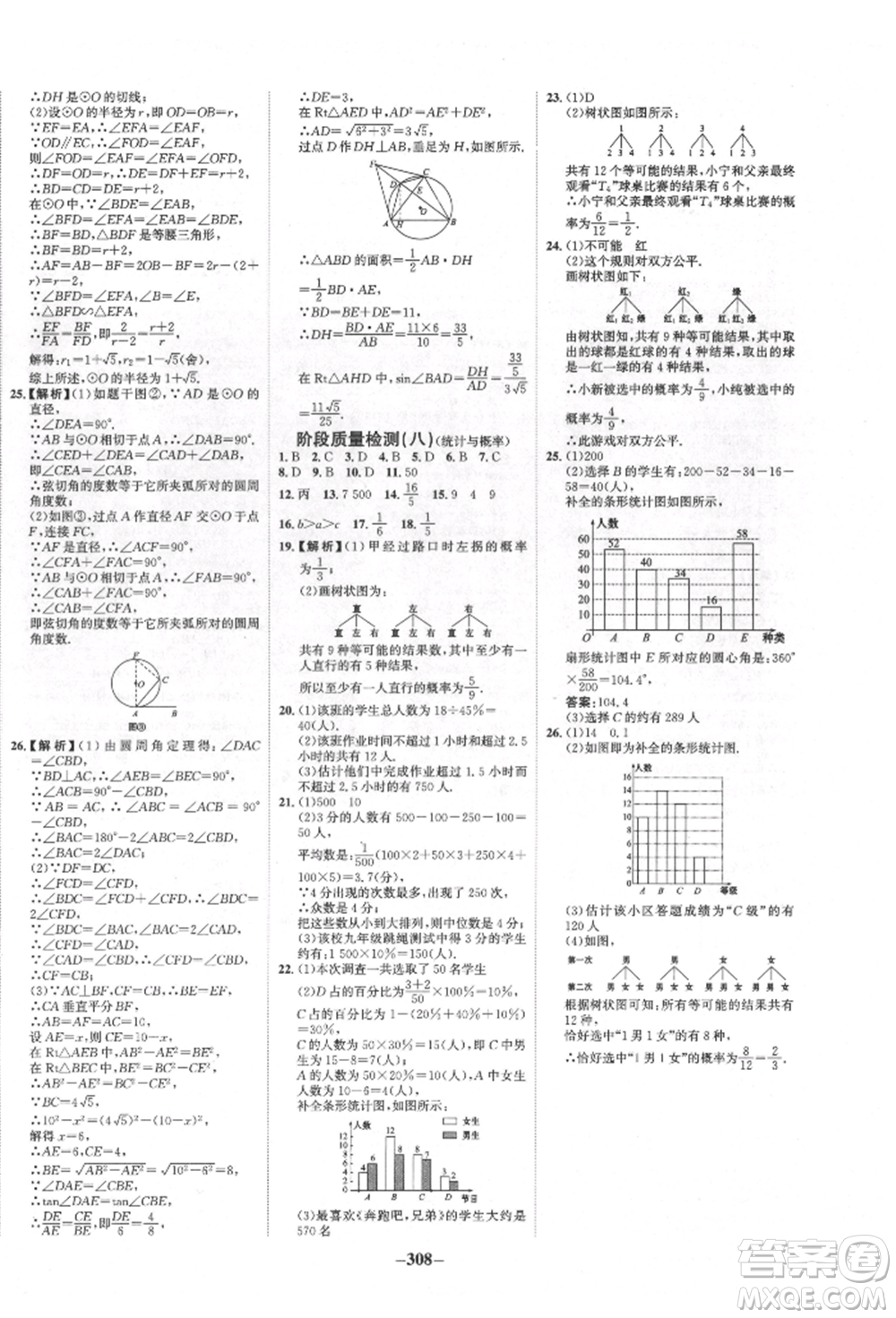 未來出版社2022世紀(jì)金榜初中全程復(fù)習(xí)方略數(shù)學(xué)人教版青海專版參考答案