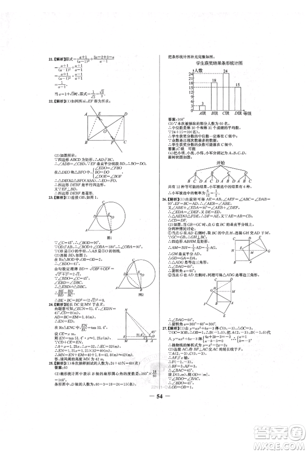 未來出版社2022世紀(jì)金榜初中全程復(fù)習(xí)方略數(shù)學(xué)人教版青海專版參考答案