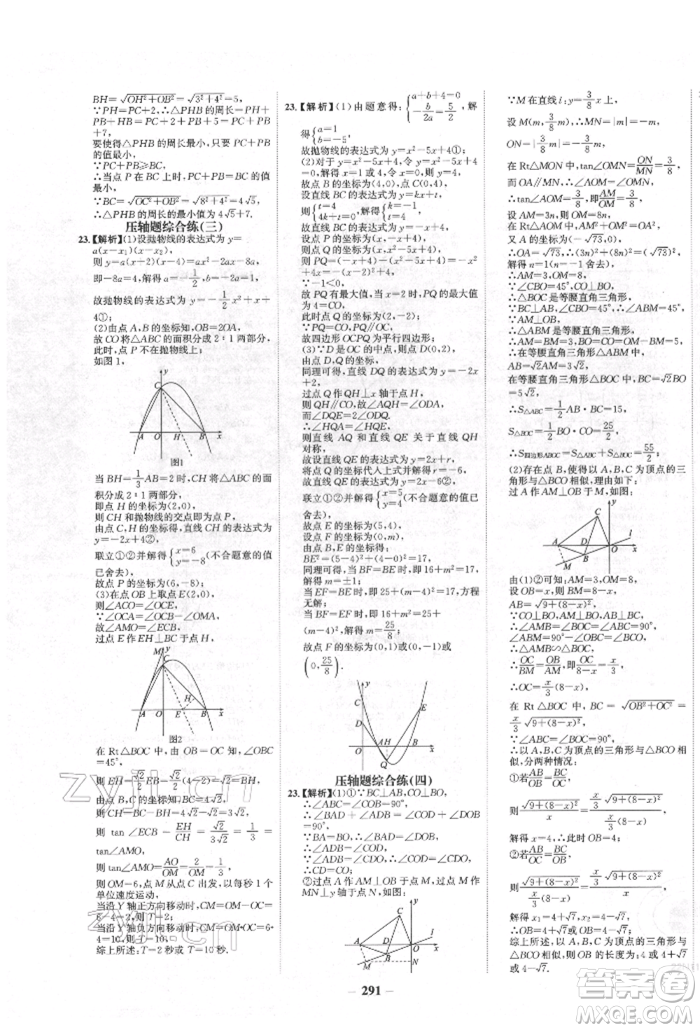 河北少年兒童出版社2022世紀(jì)金榜初中全程復(fù)習(xí)方略數(shù)學(xué)人教版新疆專(zhuān)版參考答案