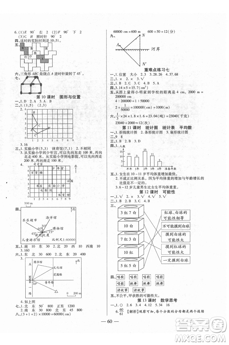 沈陽(yáng)出版社2022紅領(lǐng)巾樂(lè)園數(shù)學(xué)六年級(jí)下冊(cè)A版人教版答案