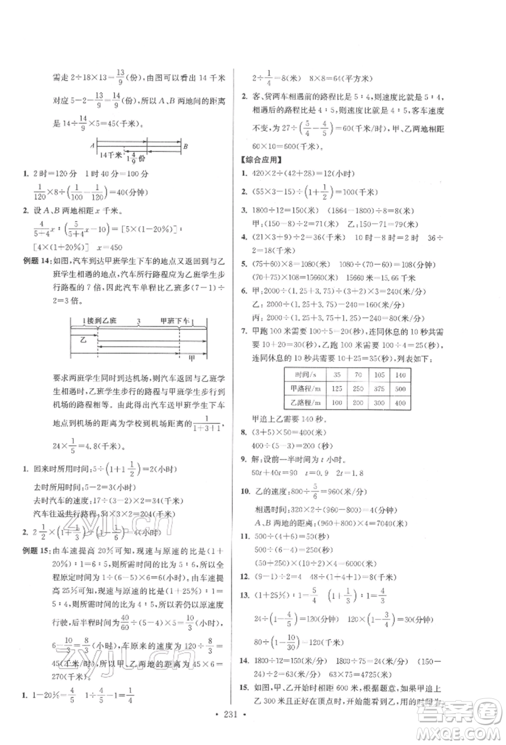 江蘇鳳凰美術(shù)出版社2022自主創(chuàng)新作業(yè)小學(xué)畢業(yè)總復(fù)習(xí)一本通數(shù)學(xué)通用版揚州專版參考答案