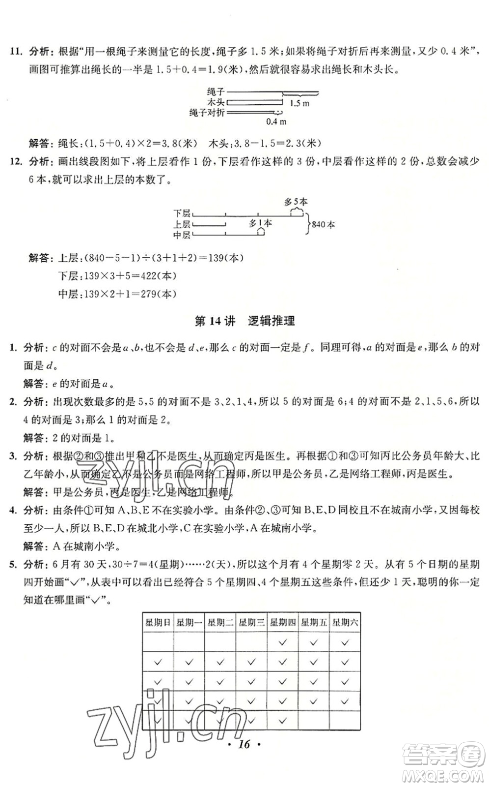 江蘇鳳凰美術(shù)出版社2022暑假培優(yōu)銜接16講5升6年級數(shù)學(xué)人教版答案