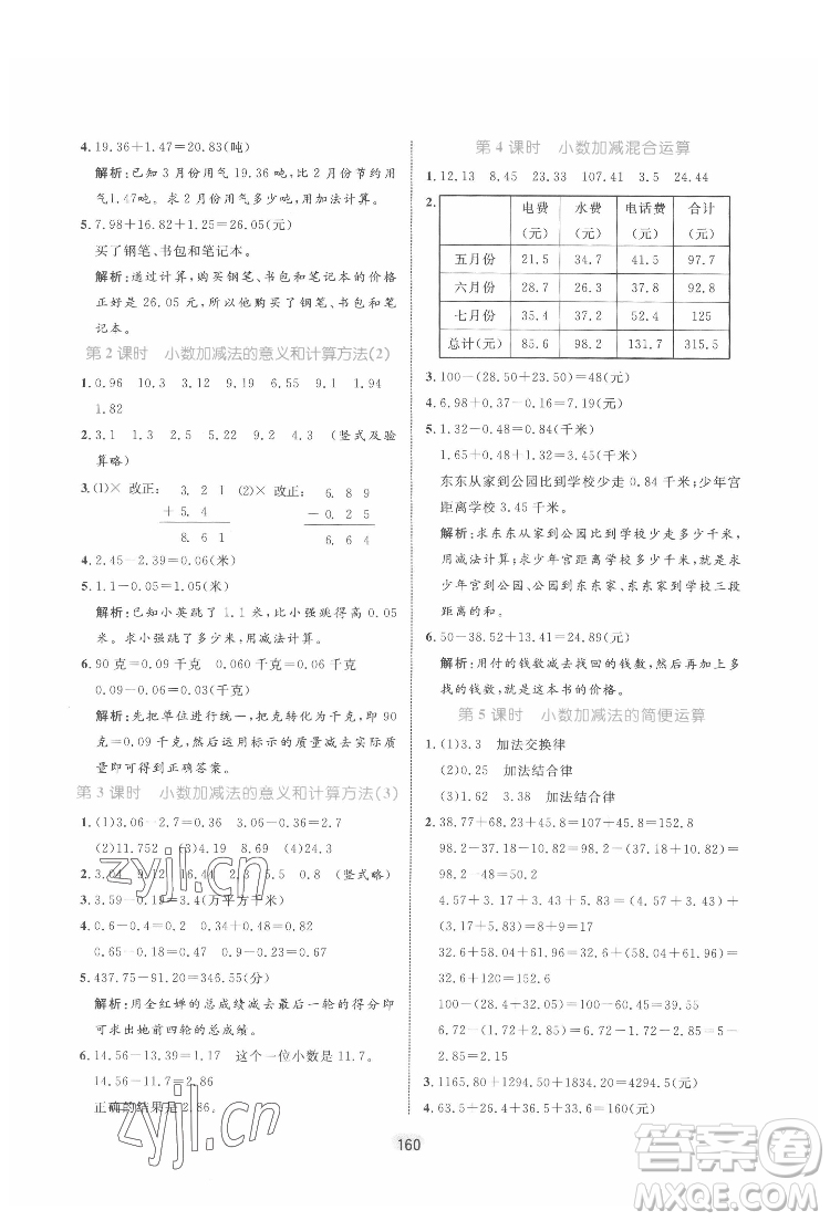 沈陽出版社2022黃岡名師天天練數(shù)學四年級下冊青島版答案