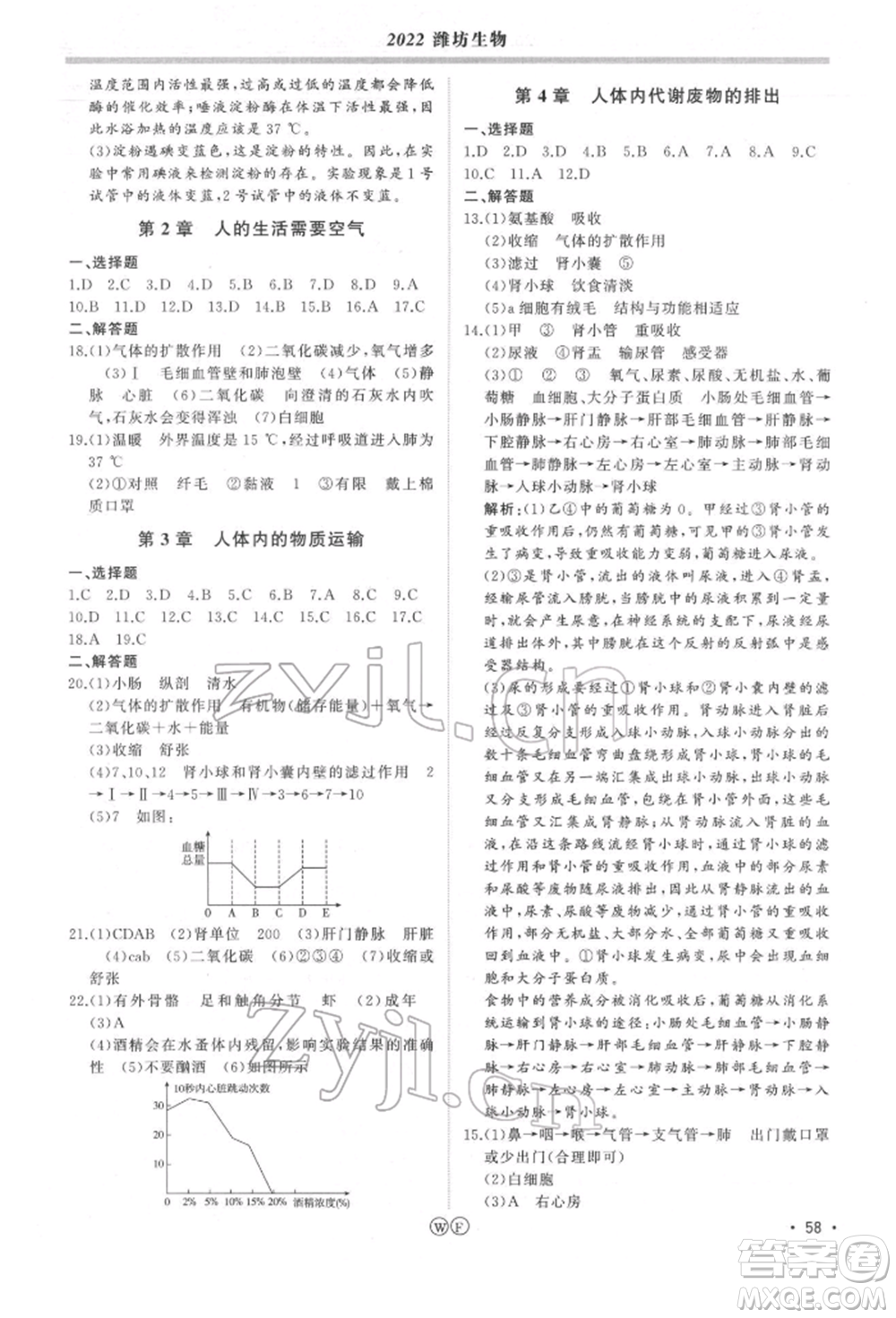 吉林人民出版社2022智慧大課堂學(xué)年總復(fù)習(xí)全程精練備戰(zhàn)中考生物濟(jì)南版參考答案