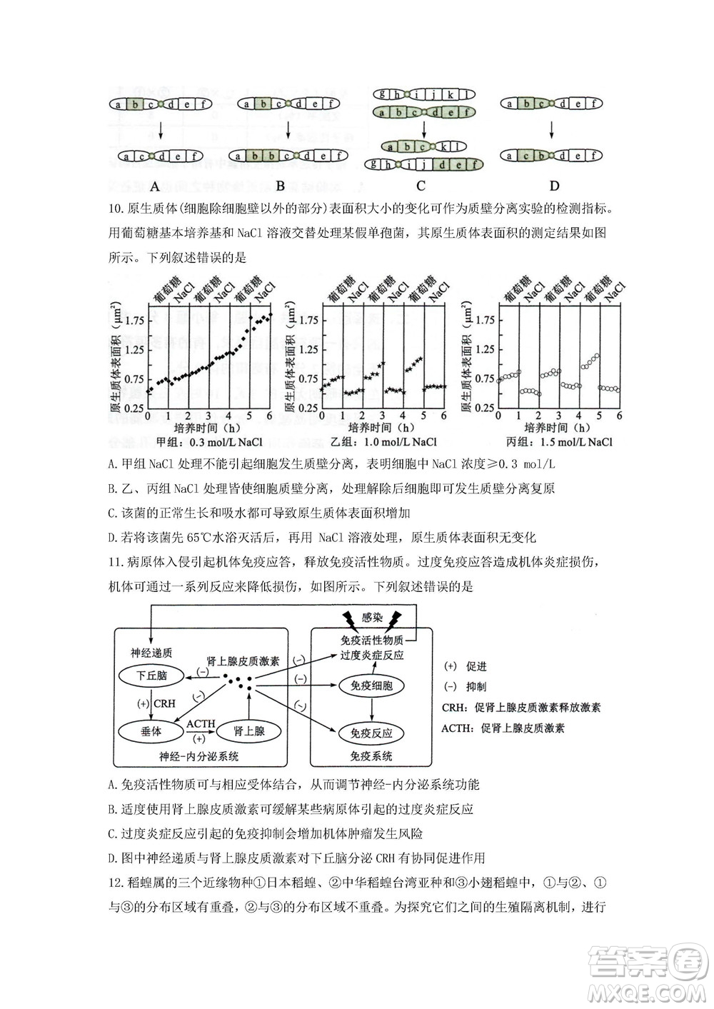 2022高考真題新高考湖南卷生物試題及答案解析