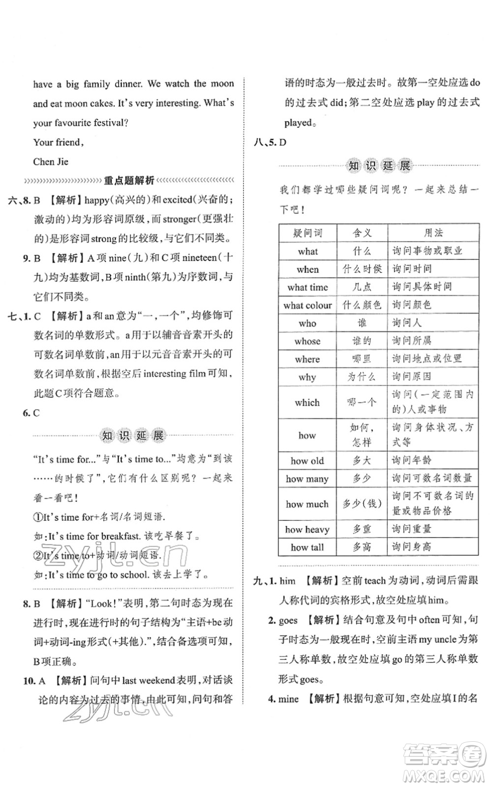 江西人民出版社2022王朝霞小升初重點(diǎn)校畢業(yè)升學(xué)及招生分班六年級(jí)英語(yǔ)通用版答案