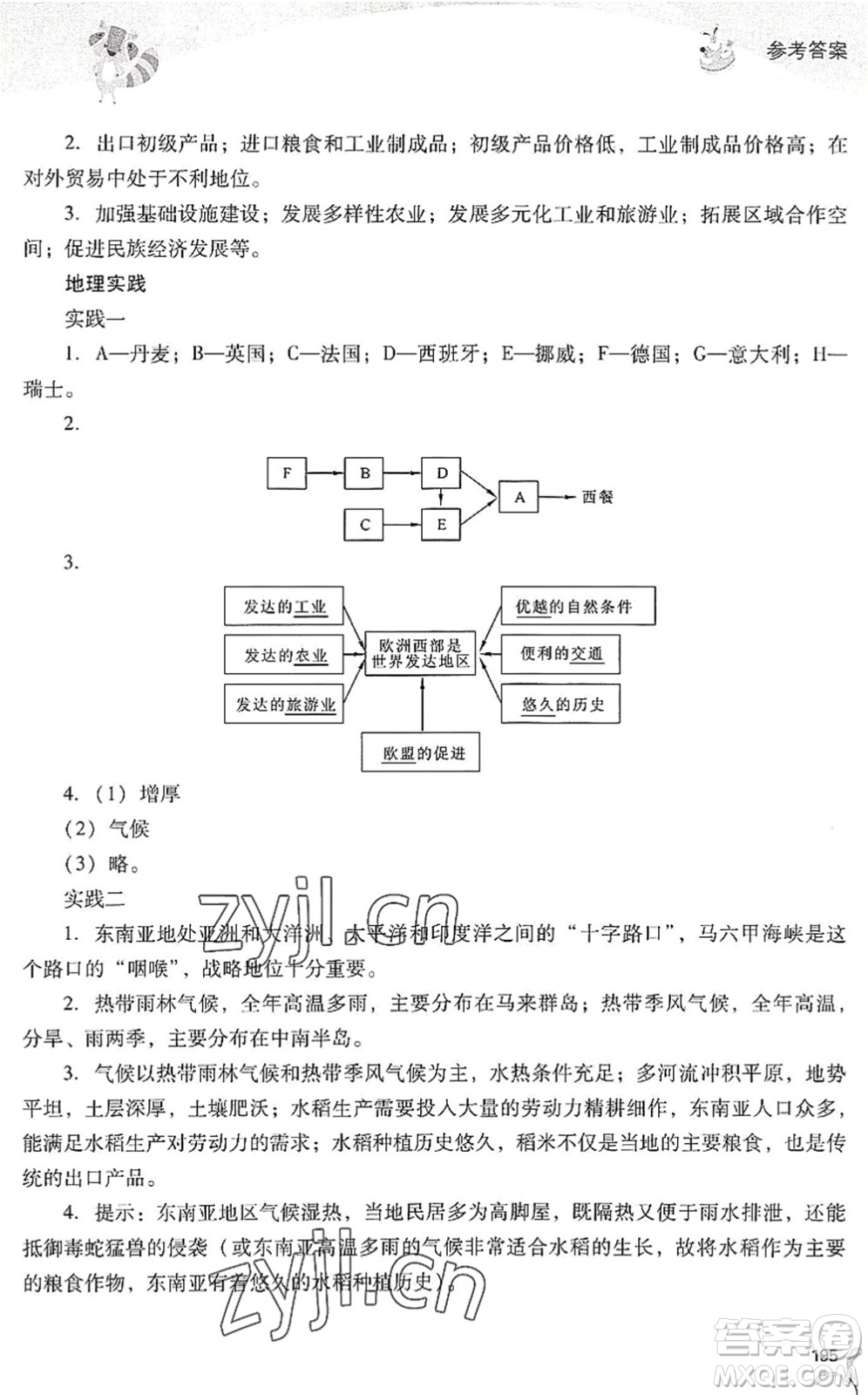 山西教育出版社2022新課程暑假作業(yè)本七年級綜合C版答案