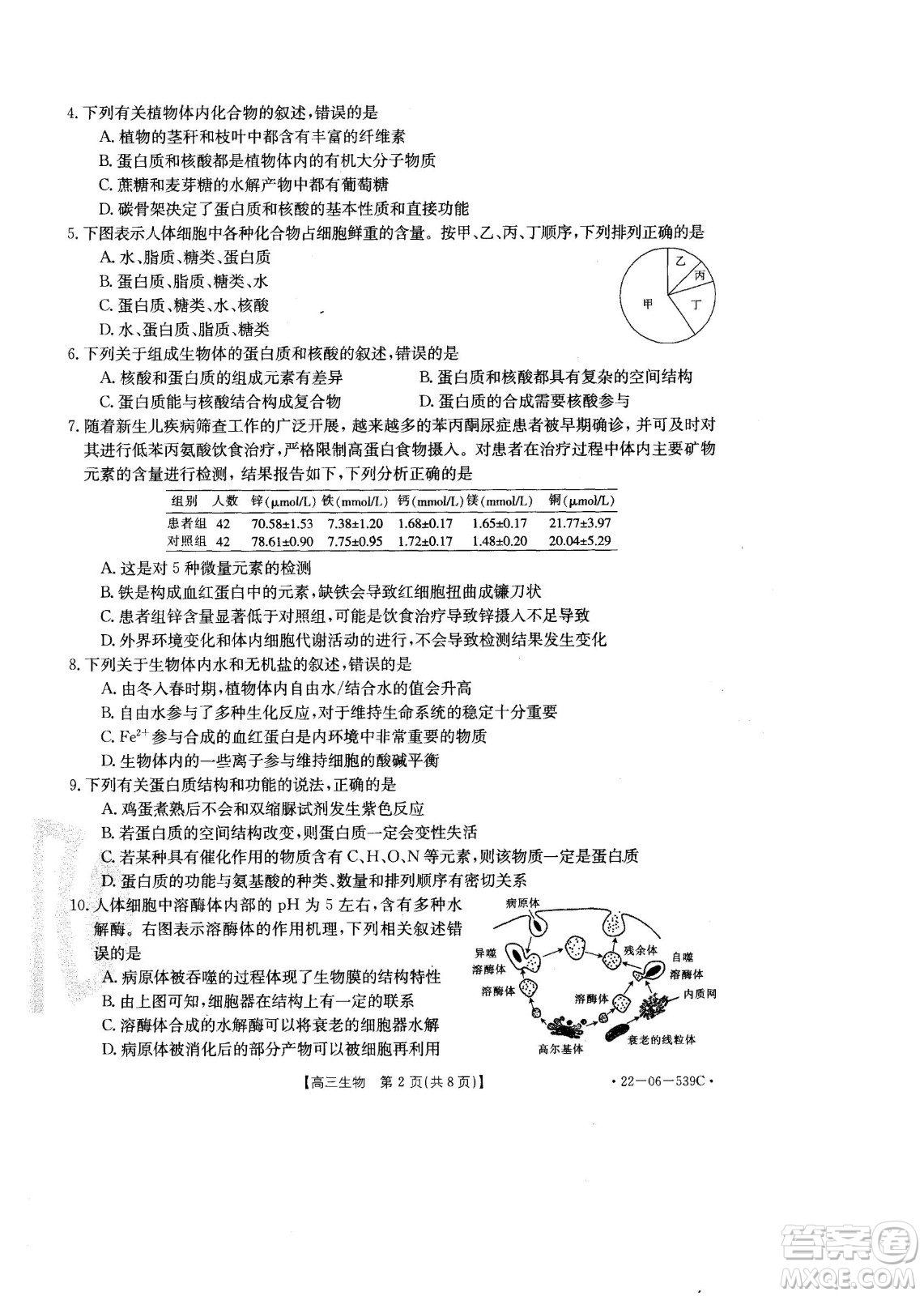 洛陽創(chuàng)新發(fā)展聯(lián)盟2023屆高三摸底考試生物試題及答案