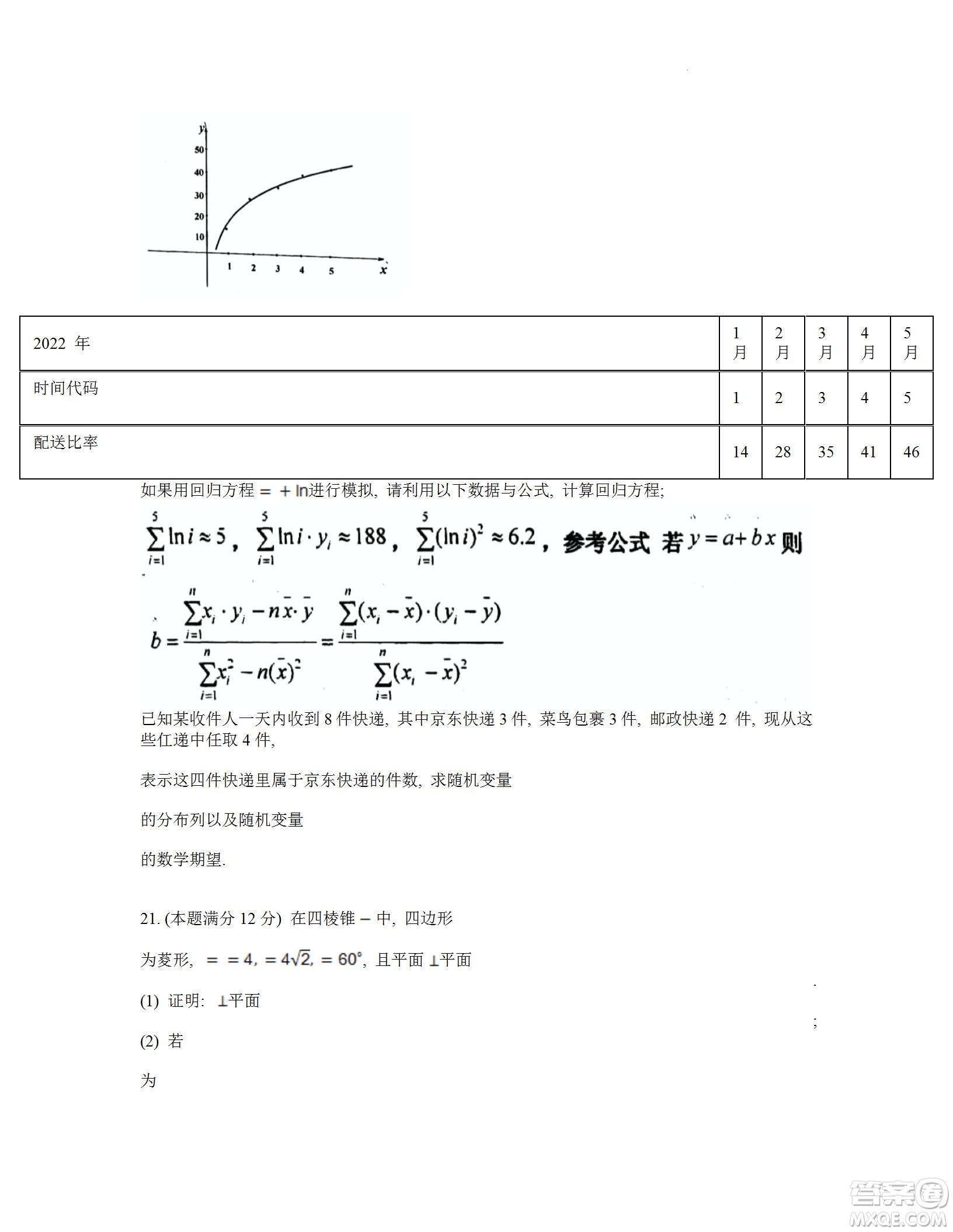 舟山市2021-2022學(xué)年高二下學(xué)期期末考試數(shù)學(xué)試題及答案