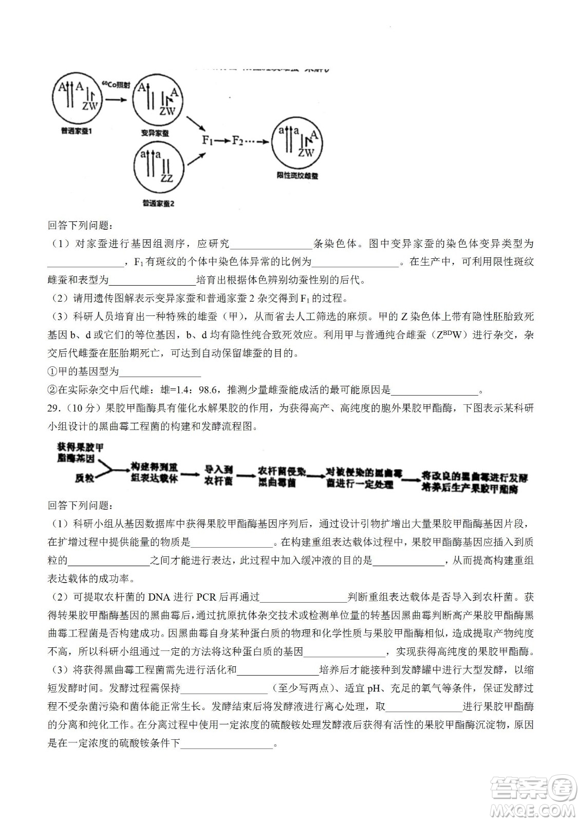 舟山市2021-2022學年高二下學期期末考試生物試題及答案