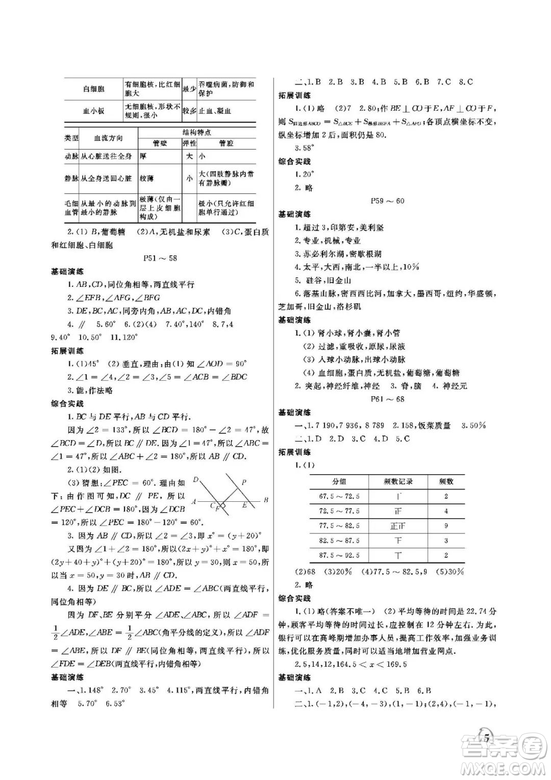 大連理工大學出版社2022假期伙伴暑假作業(yè)七年級理綜北師大版答案