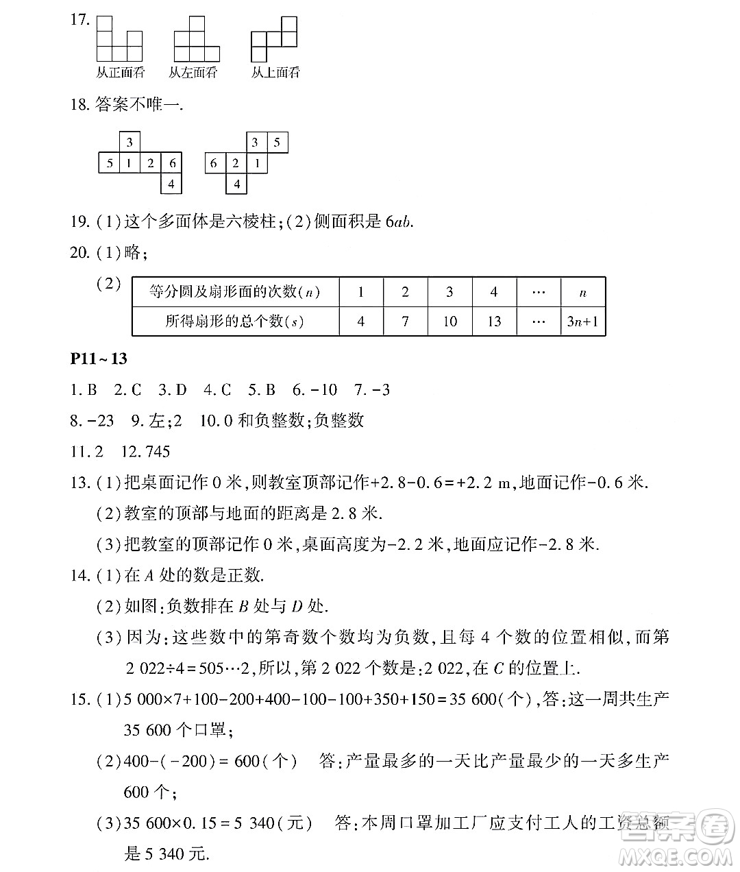 黑龍江少年兒童出版社2022Happy假日暑假六年級(jí)數(shù)學(xué)通用版答案